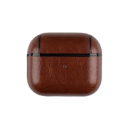 Θήκη από τεχνητό δέρμα για AirPods 3, Καστανός, Brown, FixPremium