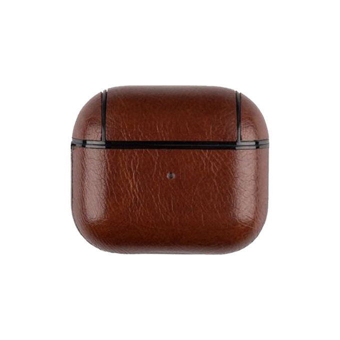 Θήκη από τεχνητό δέρμα για AirPods 3, Καστανός, Brown, FixPremium