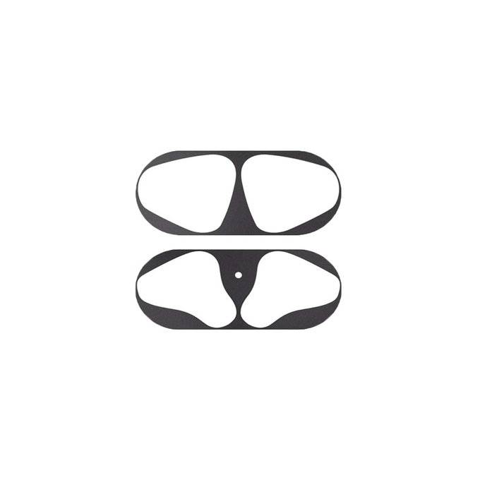 Αντι-σκόνη Αυτοκόλλητο για AirPods 1 & 2 | Μαύρο | Black | FixPremium