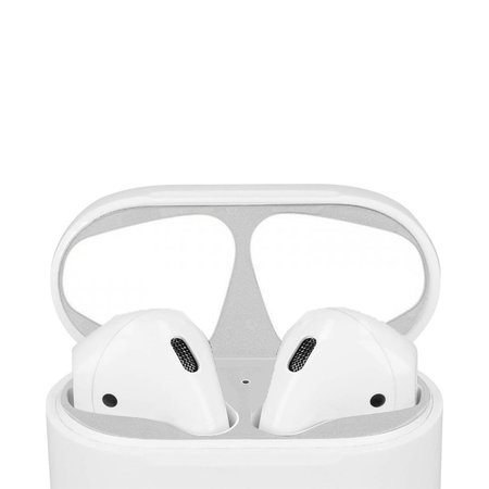 Αντι-σκόνη Αυτοκόλλητο για AirPods 1 & 2 | Ασημί | Silver | FixPremium