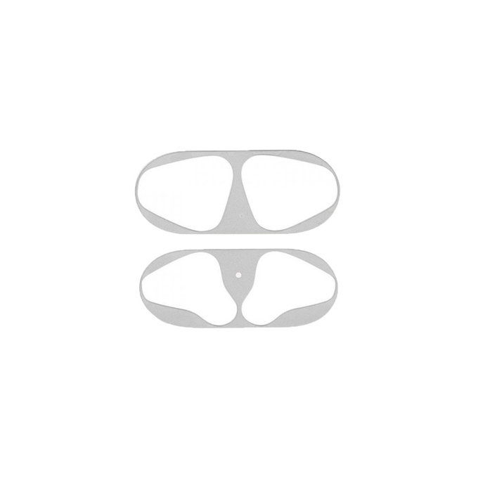 Αντι-σκόνη Αυτοκόλλητο για AirPods 1 & 2 | Ασημί | Silver | FixPremium