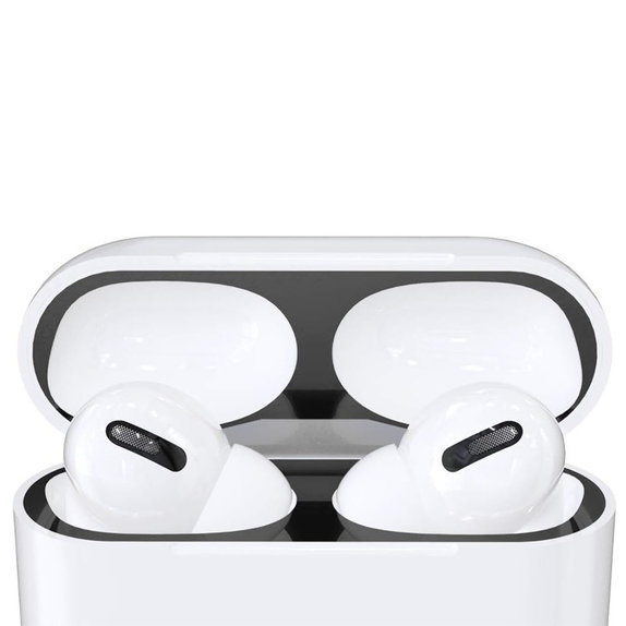 Αντι-σκόνη Αυτοκόλλητο για AirPods Pro, Μαύρο, Black, FixPremium