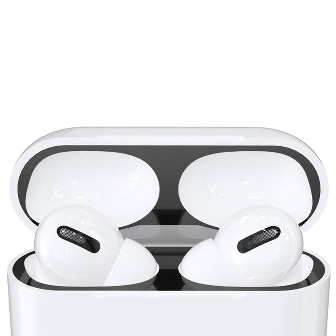 Αντι-σκόνη Αυτοκόλλητο για AirPods Pro | Μαύρο | Black | FixPremium
