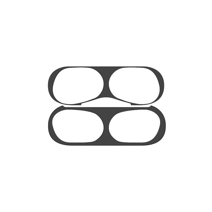 Αντι-σκόνη Αυτοκόλλητο για AirPods Pro | Μαύρο | Black | FixPremium