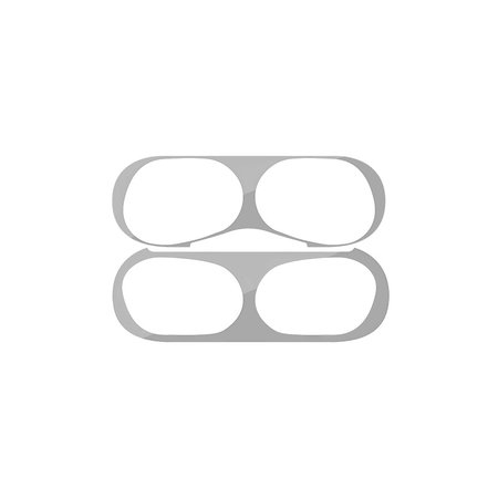 Αντι-σκόνη Αυτοκόλλητο για AirPods Pro | Ασημί | Silver | FixPremium