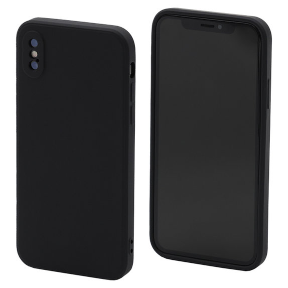 Θήκη σιλικόνης για iPhone X & XS, Μαύρο, Black, FixPremium