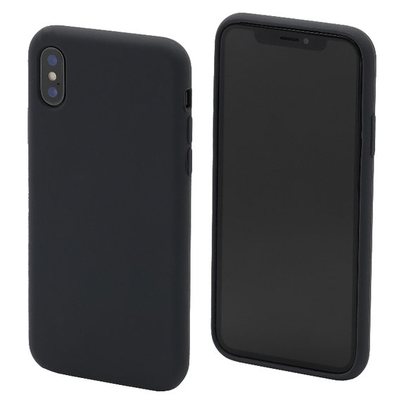 Θήκη σιλικόνης για iPhone X & XS, Διαστημικό Γκρί, Space Grey, FixPremium