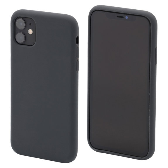Θήκη σιλικόνης για iPhone 11, Διαστημικό Γκρί, Space Grey, FixPremium