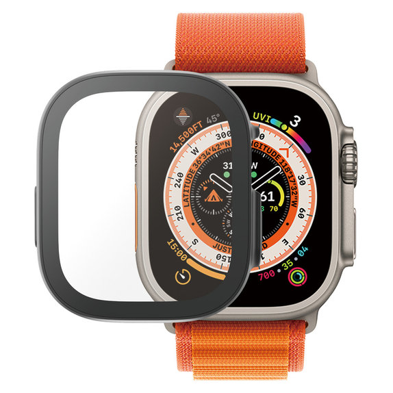 Σκληρυμένο γυαλί Full Body AB για Apple Watch Ultra 2 49 mm, Μαύρο, PanzerGlass