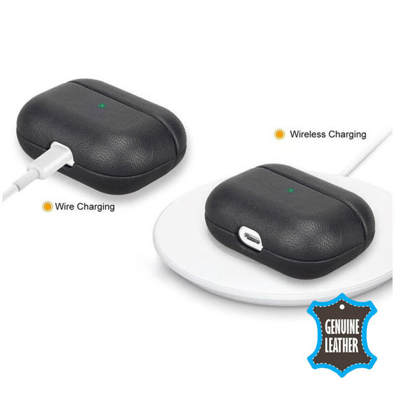 Δερμάτινη Θήκη για AirPods Pro, Μαύρο, Black, FixPremium