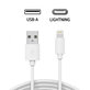 Καλώδιο Lightning / USB, 2 m, συμβατό με Apple, bulk