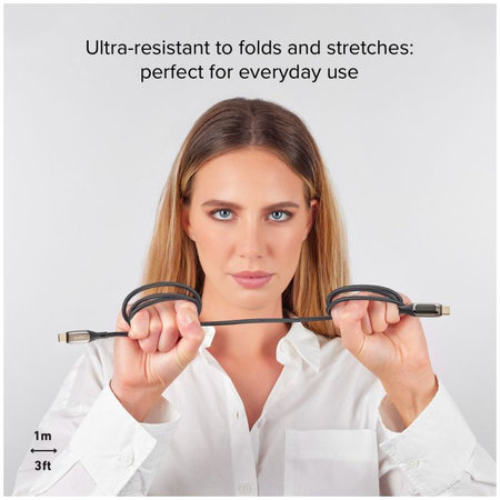 Καλώδιο USB-C / USB-C με LCD & PowerDelivery 100W (1m) | Μαύρο | Black | SBS