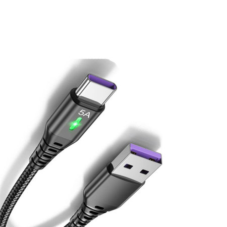 Καλώδιο USB-C / USB με LED Ένδειξη (1m) | Μαύρο | Black | FixPremium