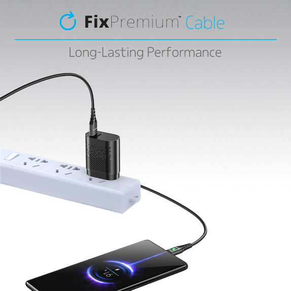 Καλώδιο USB-C / USB με LED Ένδειξη (1m) | Κόκκινο | Red | FixPremium