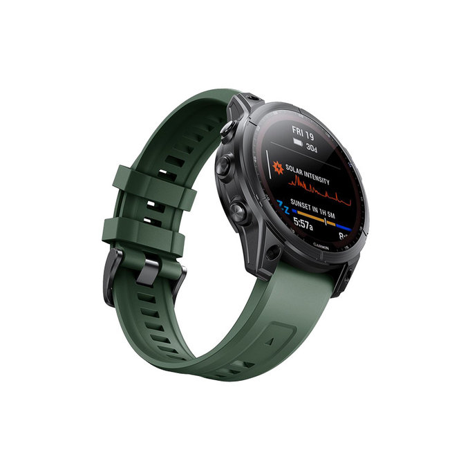 Λουράκι Σιλικόνης για Garmin (QuickFit 26mm) | dark green | FixPremium