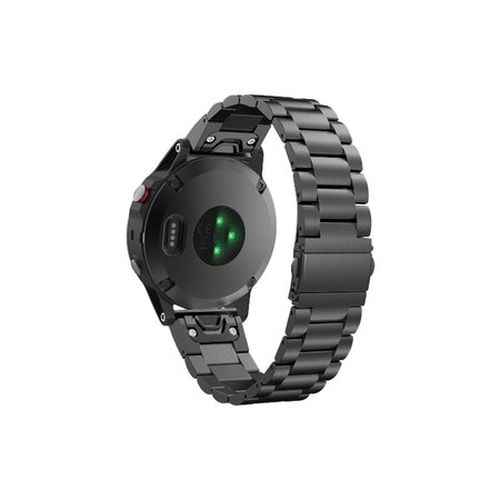 Λουράκι Ανοξείδωτου Ατσαλιού για Garmin (QuickFit 22mm) | Μαύρο | Black | FixPremium