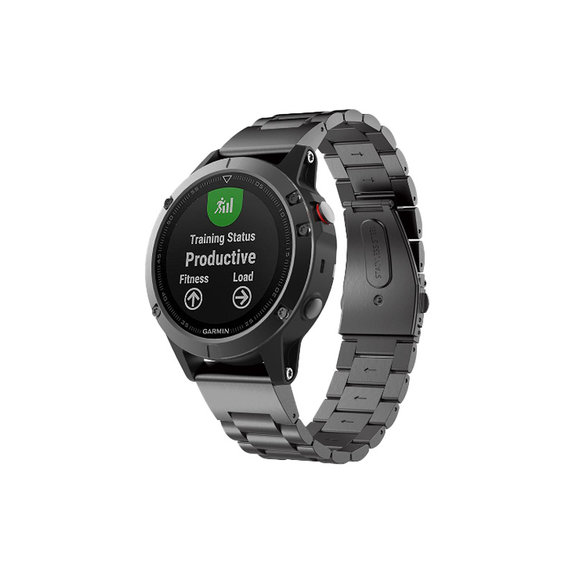 Λουράκι Ανοξείδωτου Ατσαλιού για Garmin (QuickFit 22mm) | Μαύρο | Black | FixPremium