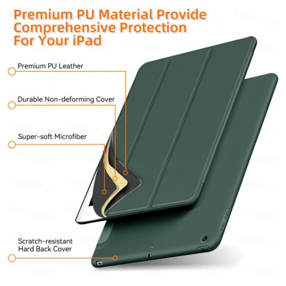 Θήκη Σιλικόνης Flip για iPad Pro 12.9" (4η, 5η Γενιά), Πράσινο | Green | FixPremium