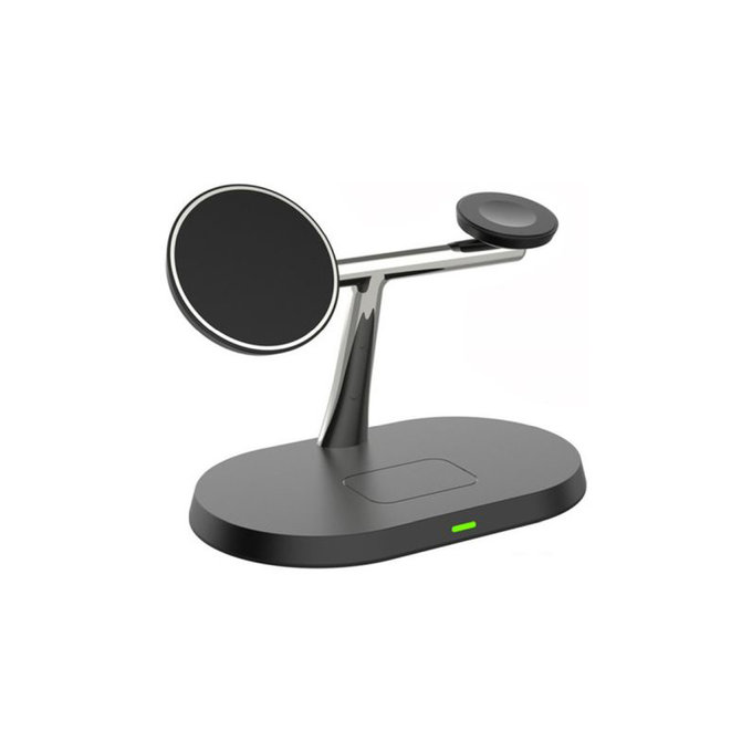 Βάση MagSafe 3σε1 για iPhone, Apple Watch & AirPods, Μαύρο | Black | FixPremium