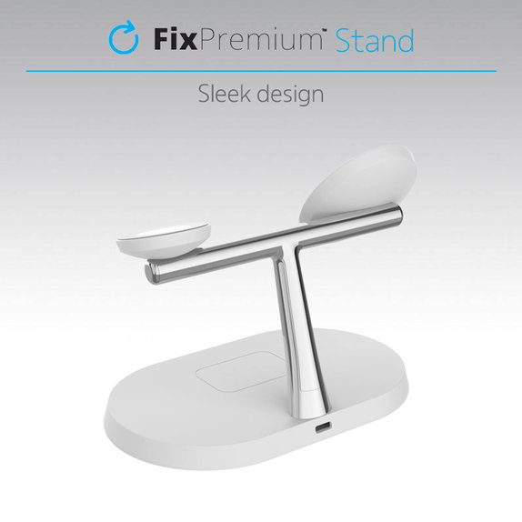 Βάση MagSafe 3σε1 για iPhone, Apple Watch & AirPods, Λευκό | White | FixPremium