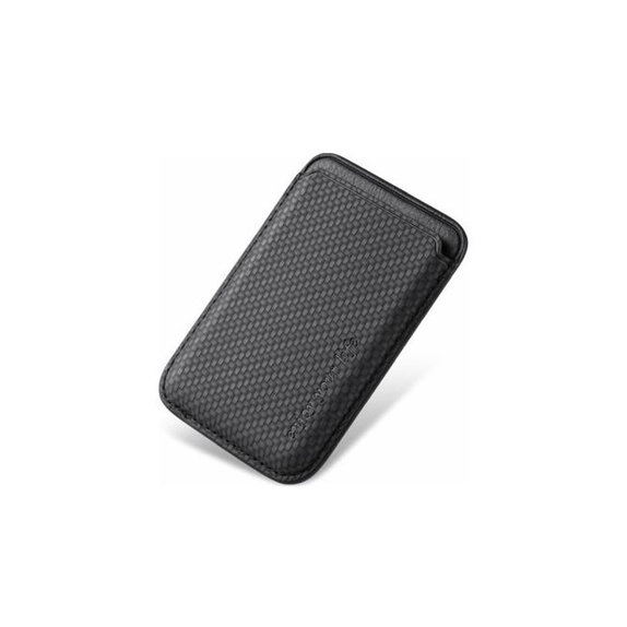 Θήκη MagSafe Carbon Wallet, Μαύρο, Black, FixPremium