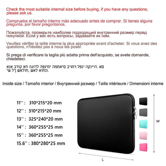 Θήκη για Notebook 15,6" | μαύρο | black | FixPremium