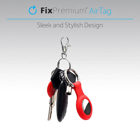 Μπρελόκ Σιλικόνης για AirTag | πορτοκάλι | orange | FixPremium