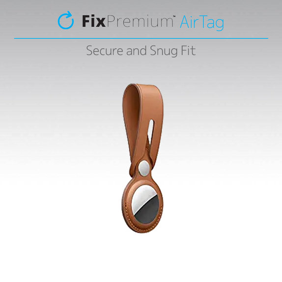 Μπρελόκ Δερμάτινο για AirTag | brown | FixPremium
