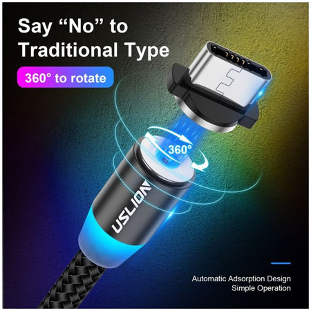 Μαγνητικό Καλώδιο Lightning / USB (1m) | Κόκκινο | Red | USLION