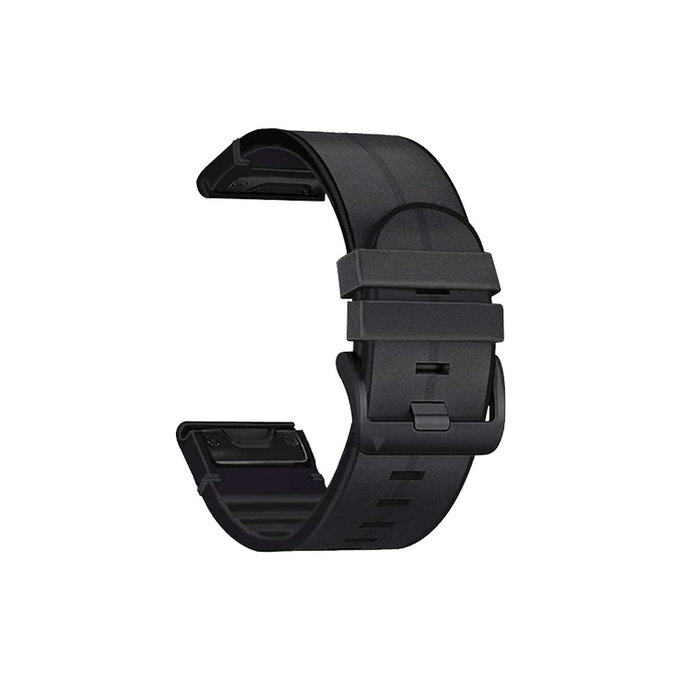 Δερμάτινο Λουράκι για Garmin (QuickFit 26mm) | Μαύρο | Black | FixPremium