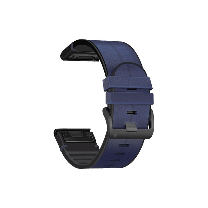 Δερμάτινο Λουράκι για Garmin (QuickFit 26mm) | Μπλε | Blue | FixPremium