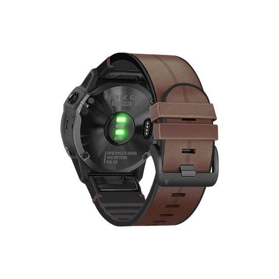 Δερμάτινο Λουράκι για Garmin (QuickFit 22mm) | brown | FixPremium