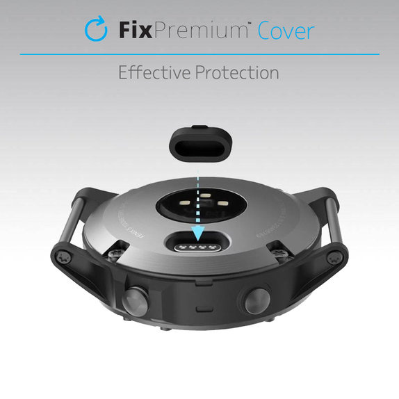 Κάλυμμα Θύρας Φόρτισης για Ρολόι Garmin | Μαύρο | Black | FixPremium