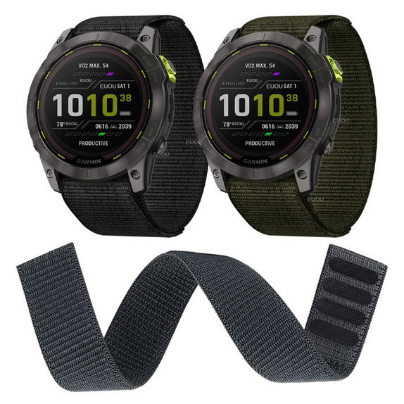 Λουράκι Νάιλον για Garmin (22mm) | Μαύρο | Black | FixPremium