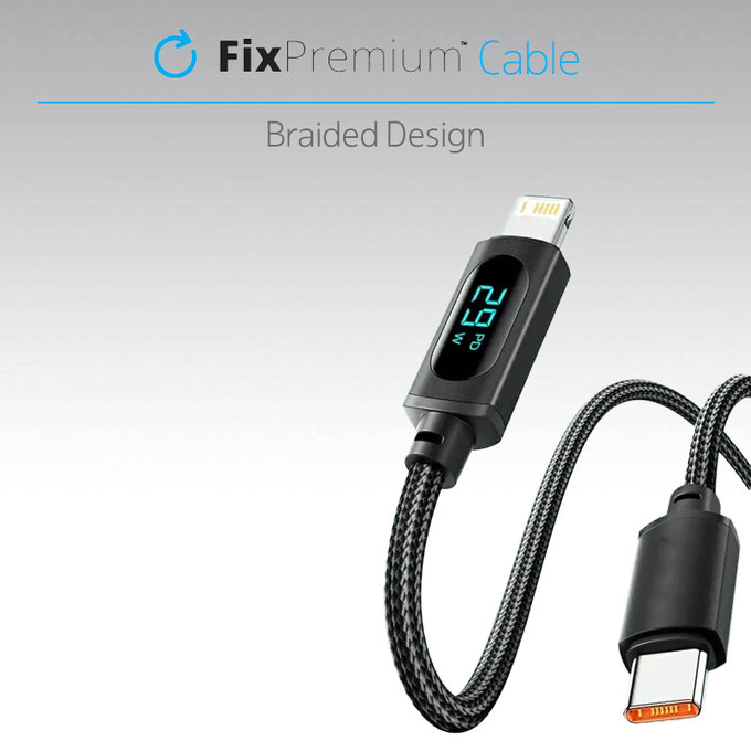Καλώδιο USB-C / USB-C με Λειτουργία Power Delivery (1m) | Μαύρο | Black | FixPremium