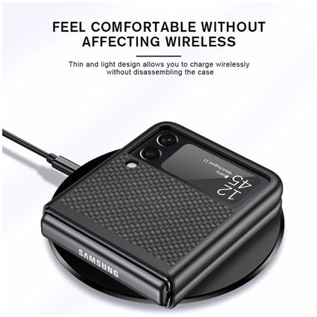 Θήκη Carbon για Samsung Z Flip 4 | Μαύρο | Black | FixPremium