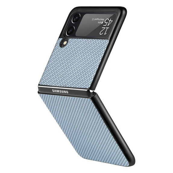 Θήκη Carbon για Samsung Z Flip 3, Μπλε, Blue, FixPremium