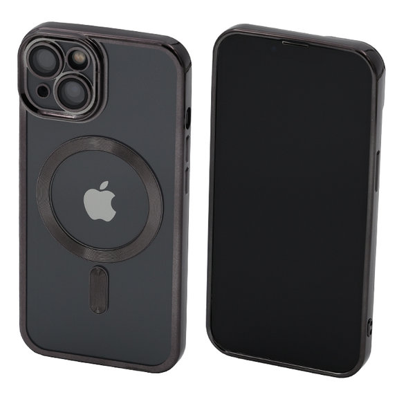 Θήκη Crystal s MagSafe για iPhone 13 & 14, Μαύρο, Black, FixPremium