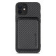Θήκη Carbon s MagSafe Wallet για iPhone 12 mini, Μαύρο, Black, FixPremium