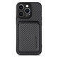 Θήκη Carbon s MagSafe Wallet για iPhone 13 Pro Max, Μαύρο, Black, FixPremium