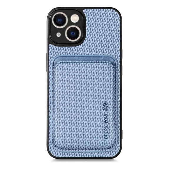 Θήκη Carbon s MagSafe Wallet για iPhone 13 & 14, Μπλε, Blue, FixPremium