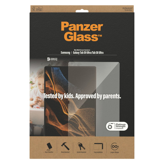 Σκληρυμένο γυαλί UWF για Samsung Galaxy Tab S9 Ultra/Tab S8 Ultra, Διάφανο, PanzerGlass