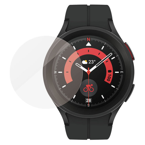 Σκληρυμένο γυαλί Flat Glass AB για Samsung Galaxy Watch 5 Pro 45 mm, Διάφανο, PanzerGlass