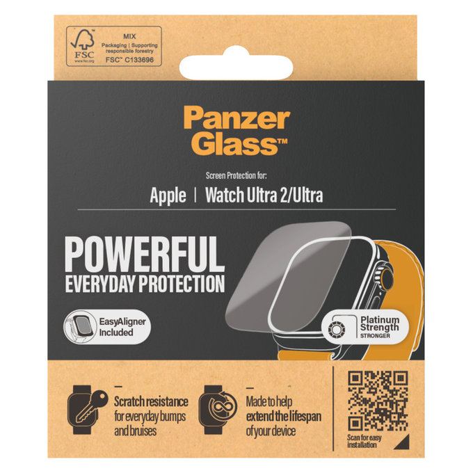 Σκληρυμένο γυαλί AB για Apple Watch Ultra 2/Ultra, Διάφανο, PanzerGlass