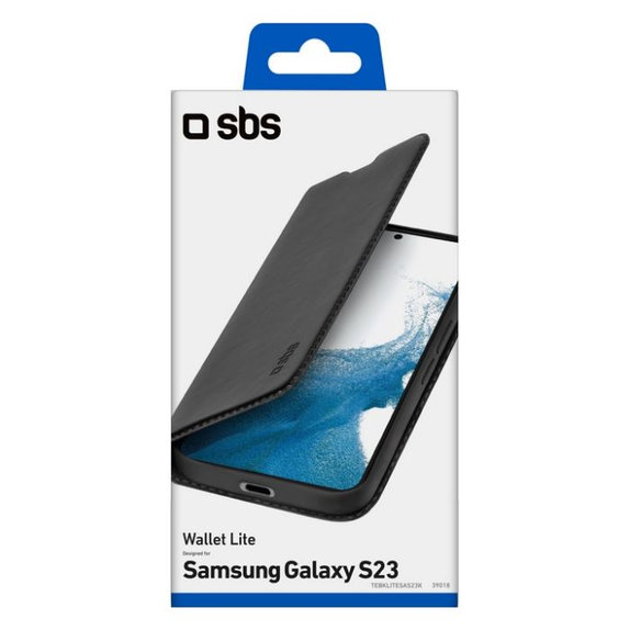 Θήκη Βιβλίο Πορτοφόλι Lite για Samsung S23, Μαύρο, Black, SBS