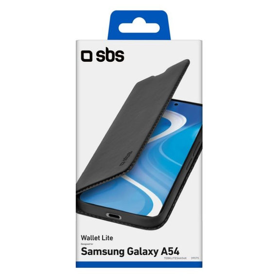 Θήκη Βιβλίο Πορτοφόλι Lite για Samsung A54 5G, Μαύρο, Black, SBS