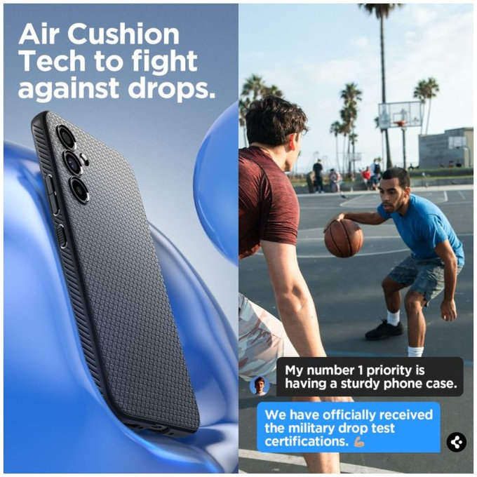 Θήκη Liquid Air για Samsung A54 5G | Matte Black | Spigen