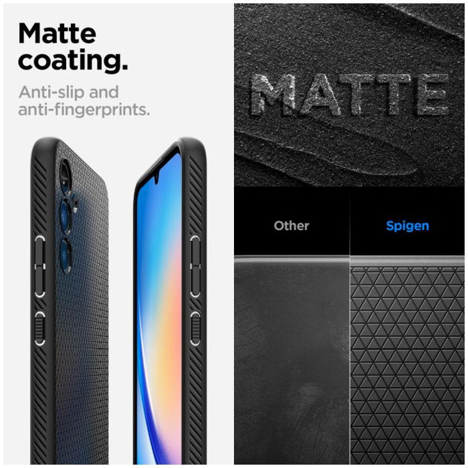 Θήκη Liquid Air για Samsung A34 5G | Matte Black | Spigen