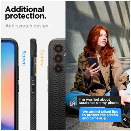 Θήκη Liquid Air για Samsung A34 5G | Matte Black | Spigen
