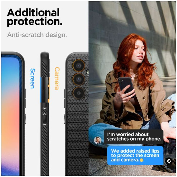 Θήκη Liquid Air για Samsung A34 5G | Matte Black | Spigen